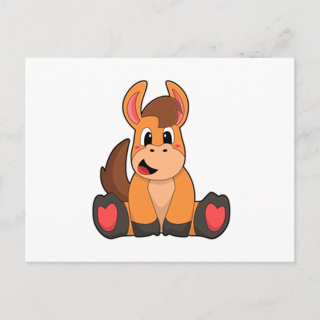 Häst sittande vykort (Framsida)