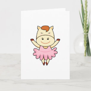 Häst som ballerina i balett kort
