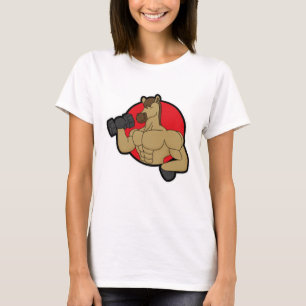 Häst som BodyBuilder med Dumbbell T Shirt