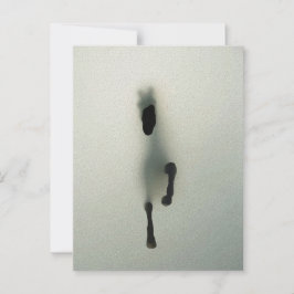 Häst som bryter genom dimma - Abstrakt konst Vykort