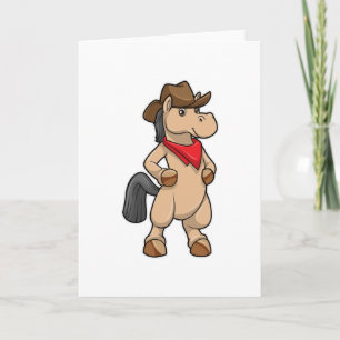 Häst som Cowboy Kort