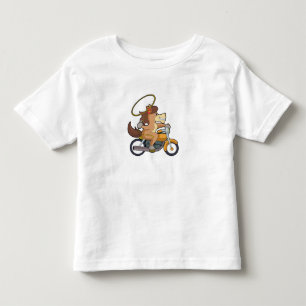 Häst som cowboy med lasso & motorcykel t shirt