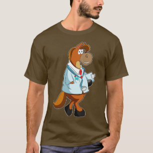 Häst som Doktor med Stethoscope Smock T Shirt