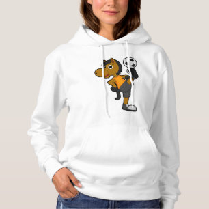 Häst som fotbollsspelare med fotboll t shirt