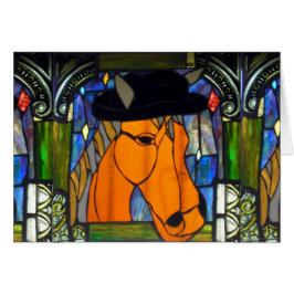 Häst som ha på sig hatten OBS kort