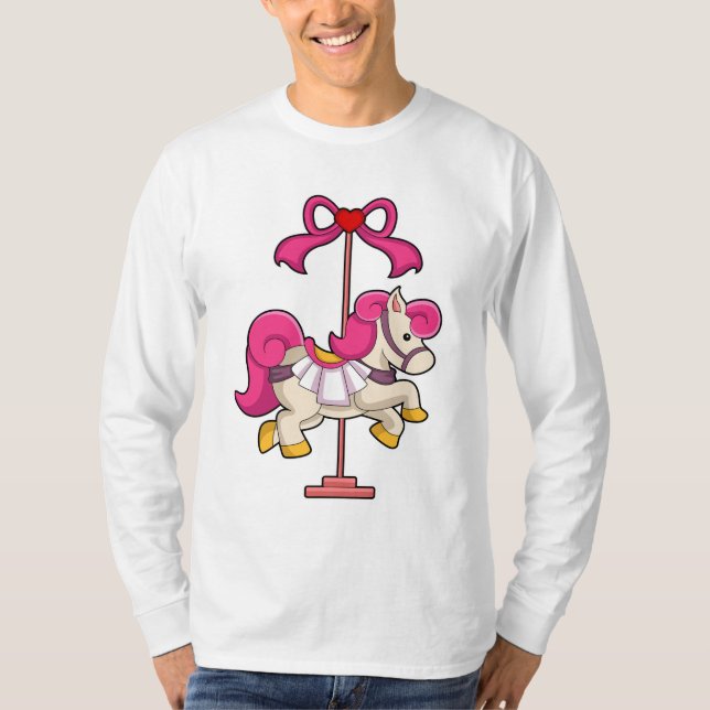 Häst som karusellhäst.PNG T Shirt (Framsida)