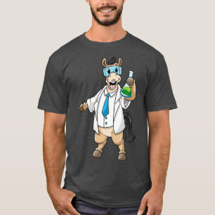 Häst som kemist med Goggles och provrör T Shirt