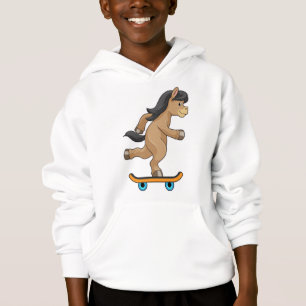 Häst som Skater med Skateboard T Shirt