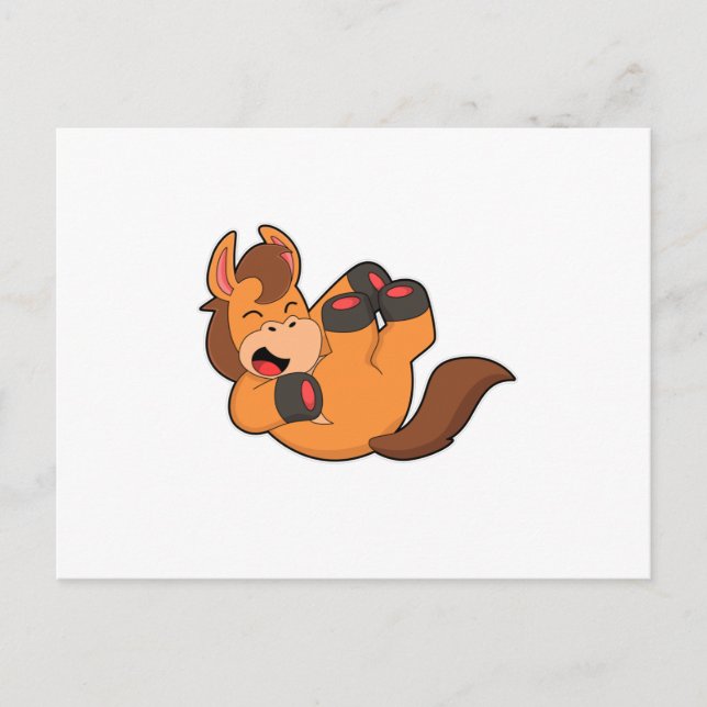 Häst som skrattar vykort (Framsida)