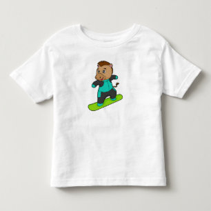 Häst som Snowboarder med snurrbord T Shirt