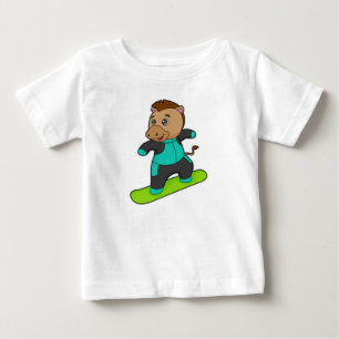 Häst som Snowboarder med snurrbord T Shirt