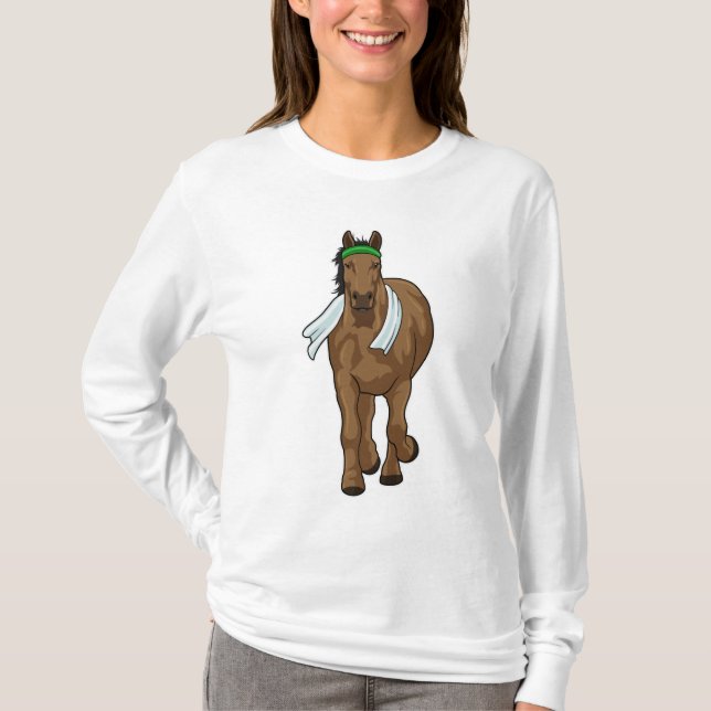 Häst som Springer med Towel T Shirt (Framsida)