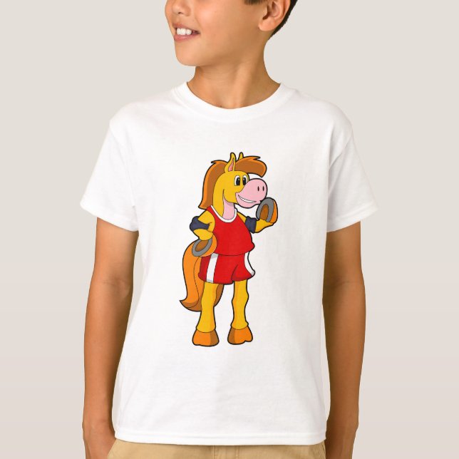 Häst som Springer T Shirt (Framsida)