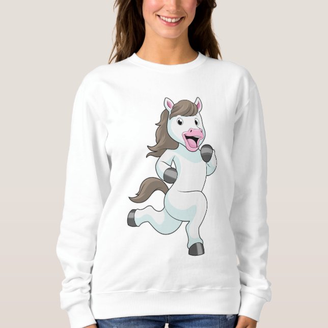 Häst som Springer vid löpning T Shirt (Framsida)
