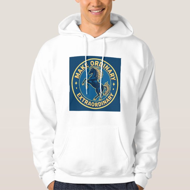 Häst som symboliserar motivation hoodie (Framsida)
