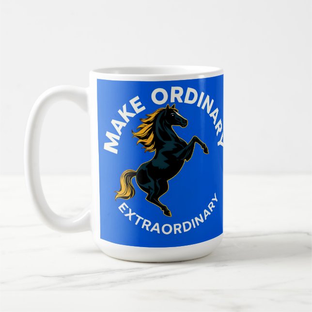Häst som symboliserar motivation kaffemugg (Vänster)