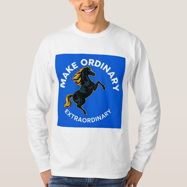 Häst som symboliserar motivation t shirt (Framsida)