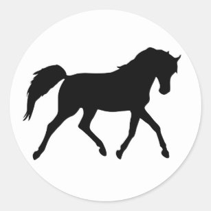 Hast Silhouette Klistermarken Zazzle Se