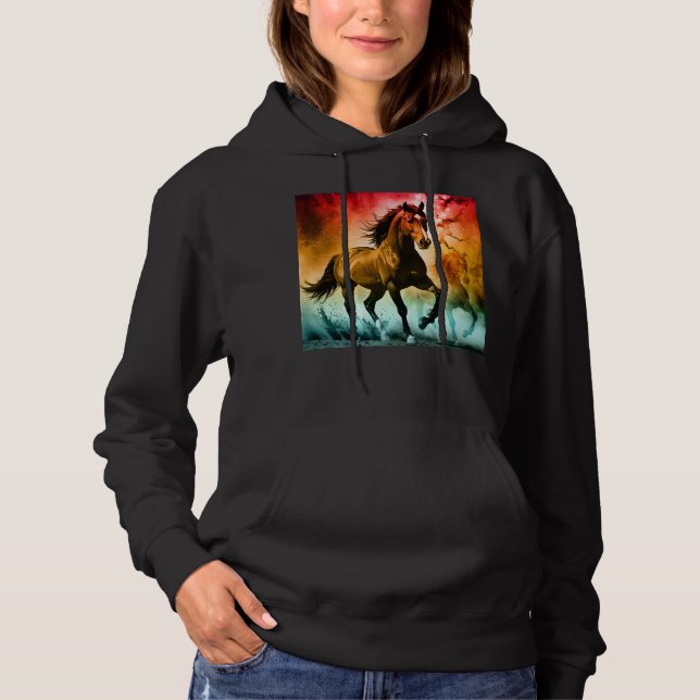Häst springer  t shirt (Framsida)