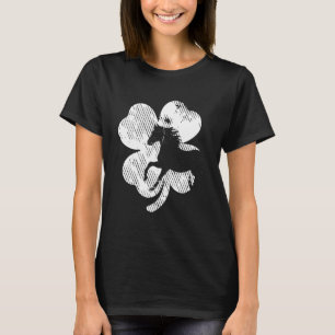 Häst St Patricks Day Irländsk Shamrock Barn Kvinno T Shirt