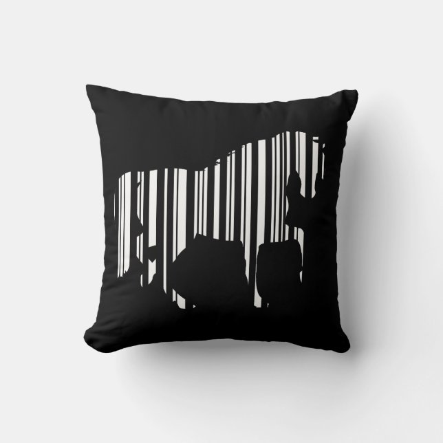 HÄST STRECKKOD Zebrastreckkod Mönsterdesign Kudde (Framsida)