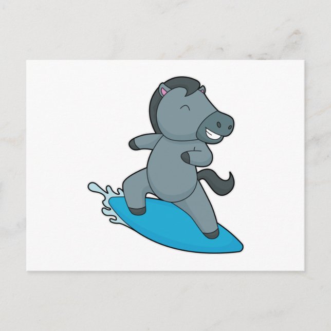 Häst Surfar Vattensport Vykort (Framsida)