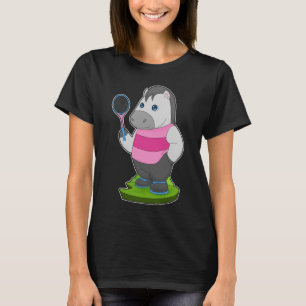 Häst Tennis Tennisracket T Shirt