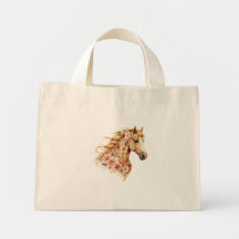 Häst Totebag Blommig Boho Ryttare