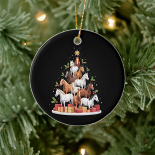 Häst Träd Jul Hästar Julklappar Julgransprydnad Keramik