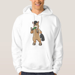Häst vid Eating Vegan Hoodie