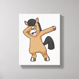 Häst vid Hip hop Dance Dab Canvastryck