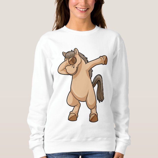 Häst vid Hip hop Dance Dab T Shirt (Framsida)