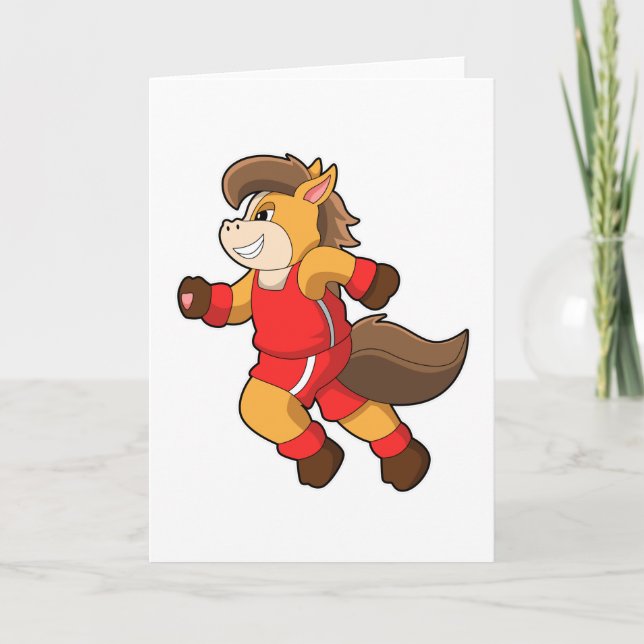 Häst vid löpning kort (Framsida)