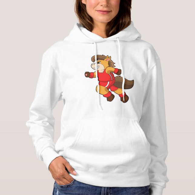 Häst vid löpning t shirt (Framsida)