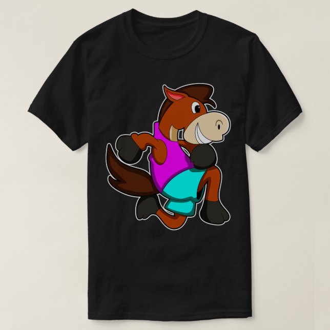 Häst vid Runnig T Shirt (Design framsida)