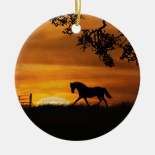 Häst vid Sunset Ornament