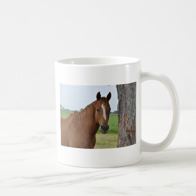 Häst vid träd kaffemugg (Höger)