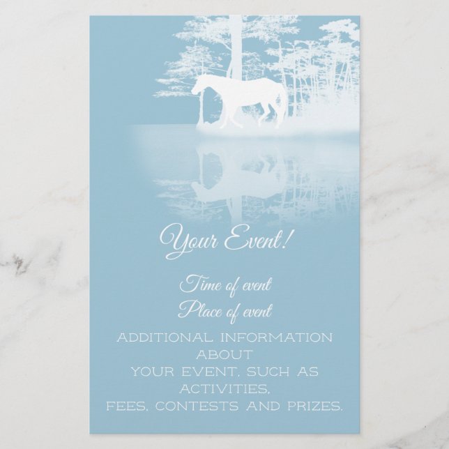 Häst vid twilight flygblad (Framsidan)