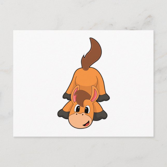 Häst vid uppspelning vykort (Framsida)