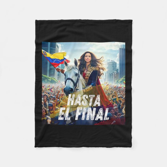 Hasta El Final Maria Corina Machado Fleecefilt (Framsidan)