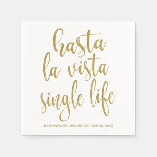 Hasta La Vista Singelliv Sängvätningsparty Pappersservett