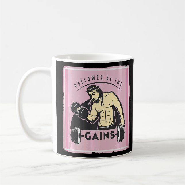 Hästa om de får musklerna Jesus viktupplyft Kaffemugg (Vänster)