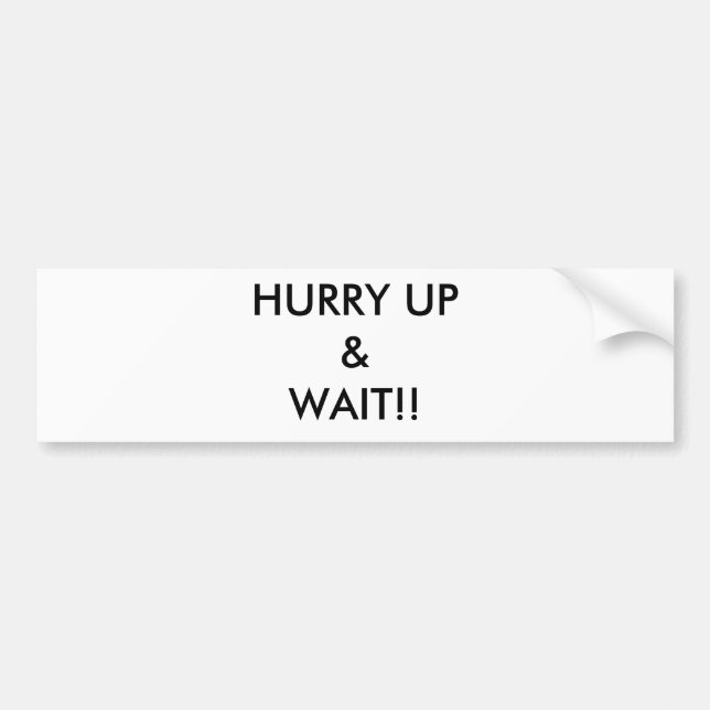 HASTA UPP & VÄNTA!! BILDEKAL (Framsidan)