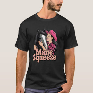 Hästälskare Cowgirl Western Rodeo Ridning T Shirt