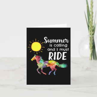 Hästälskare Ridning Sommarlov Kort
