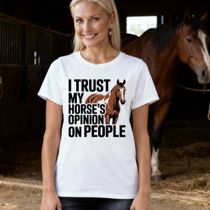 Hästälskare Western Cowgirl Ridning Bondflicka T Shirt
