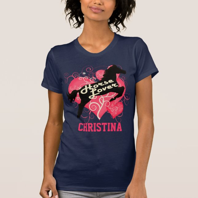 Hästälskarepersonlig Christina T-shirt (Framsida)