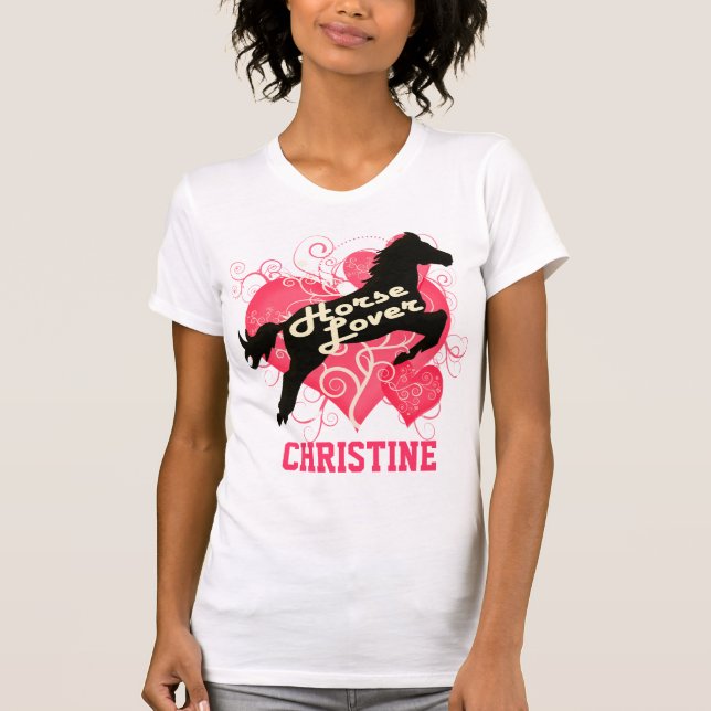 Hästälskarepersonlig Christine Tee Shirt (Framsida)