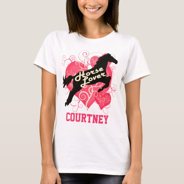 Hästälskarepersonlig Courtney Tee (Framsida)