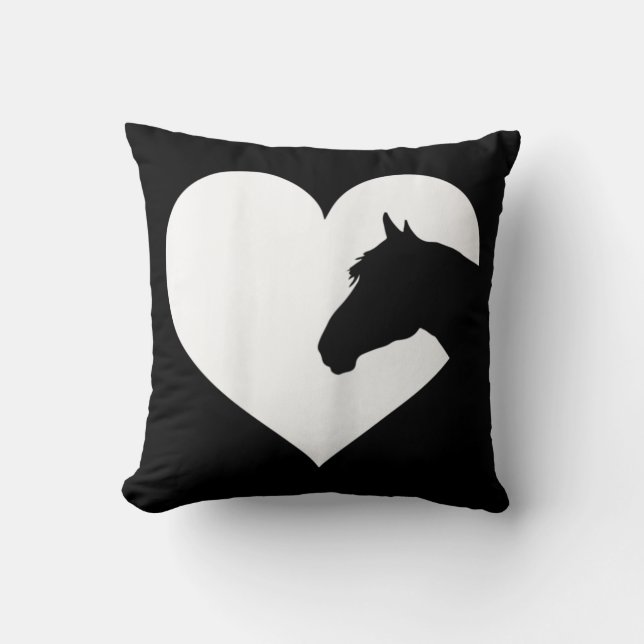 Hästälskargåva till flickor och kvinnor som kärlek kudde (Framsida)
